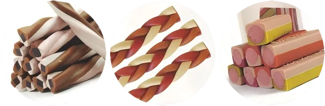 Tri-color Braid Treats Tri-color Braid Treats Finished Products