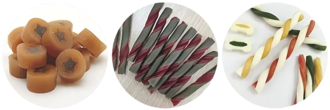 Bi-color Dental Treats Bi-color Dental Treats Finished Products