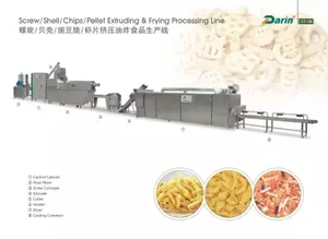 Screw / Shell / Chips / Pellet Extruding & Frying Processing Line