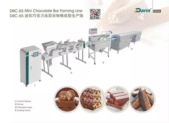 DRC-55 Mini Chocolate Bar Forming Line