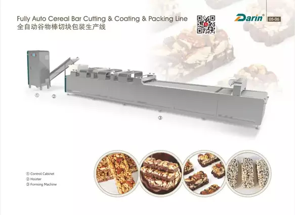 Fully Auto Cereal Bar Cutting & Coating & Packing Line