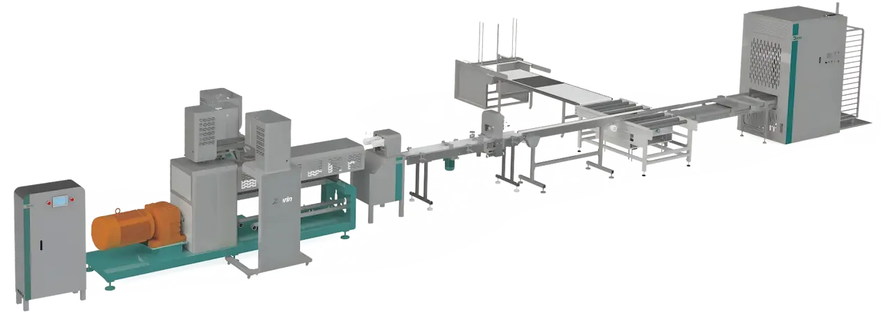 Automatic Tri-color Braids Pet Treats Forming Line