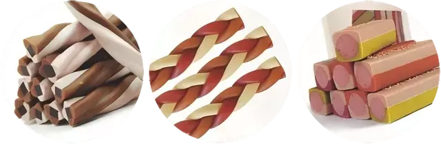 Tri-color Braids Forming Line