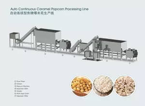 Auto Continuous Caramel Popcorn Processing Line