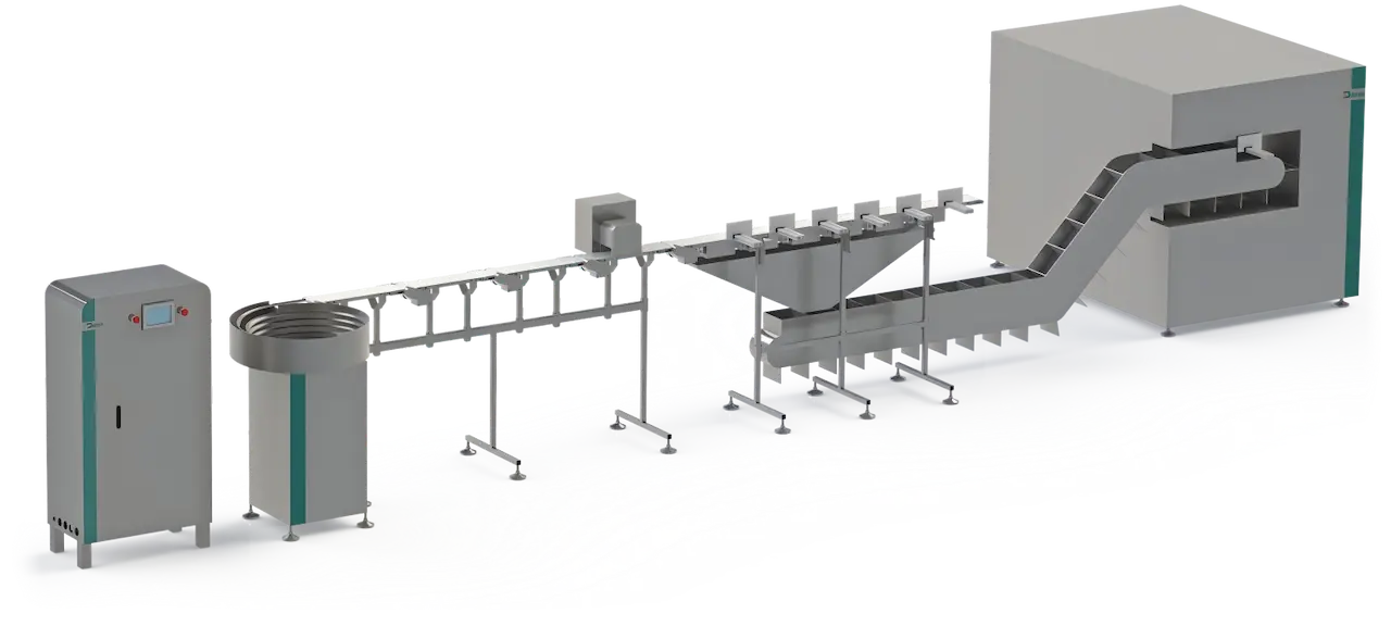 Automatic Treats Counting And Packing Line