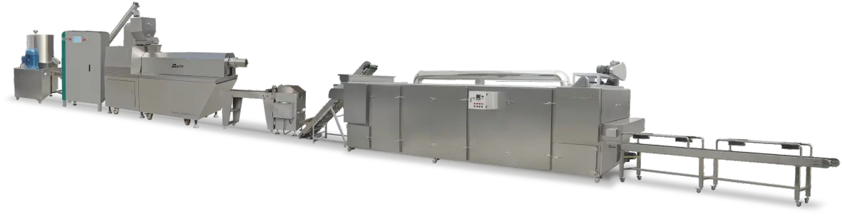 Screw Shell Chips Pellet Extruding Frying Processing Line