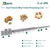 The Dual-Texture Meat Treats Processing Line is a fully automatic solution for producing high-quality stuffed meat pocket treats for pets. It integrates meat preparation, filling, forming, baking, and cooling into a continuous automated process. The line allows precise control of dual textures in the treats, ensuring a consistent exterior and flavorful filling. Compared with traditional manual production, it significantly increases production efficiency, reduces labor requirements, and maintains product uniformity. Equipped with intelligent control systems, flexible forming molds, and adjustable processing parameters, this production line is suitable for pet food manufacturers aiming to expand their product variety and improve consistency. As a professional manufacturer, we provide turnkey solutions, including machine design, installation, training, and formulation support, helping customers start production quickly and achieve long-term success in the pet treat industry.