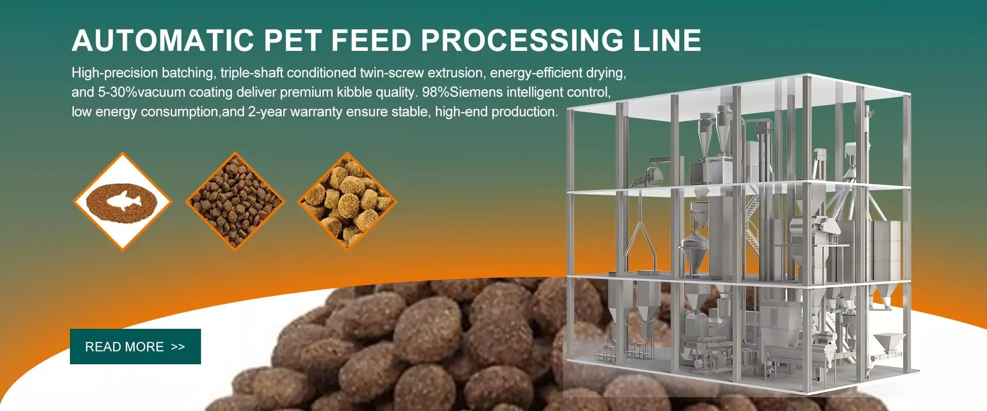 AUTOMATIC PET FEED PROCESSING LINE